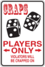 Craps Players Only Clip Art